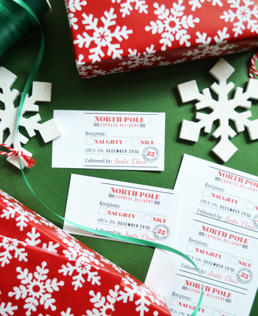 FREE Gift Tags from Santa, North Pole Express