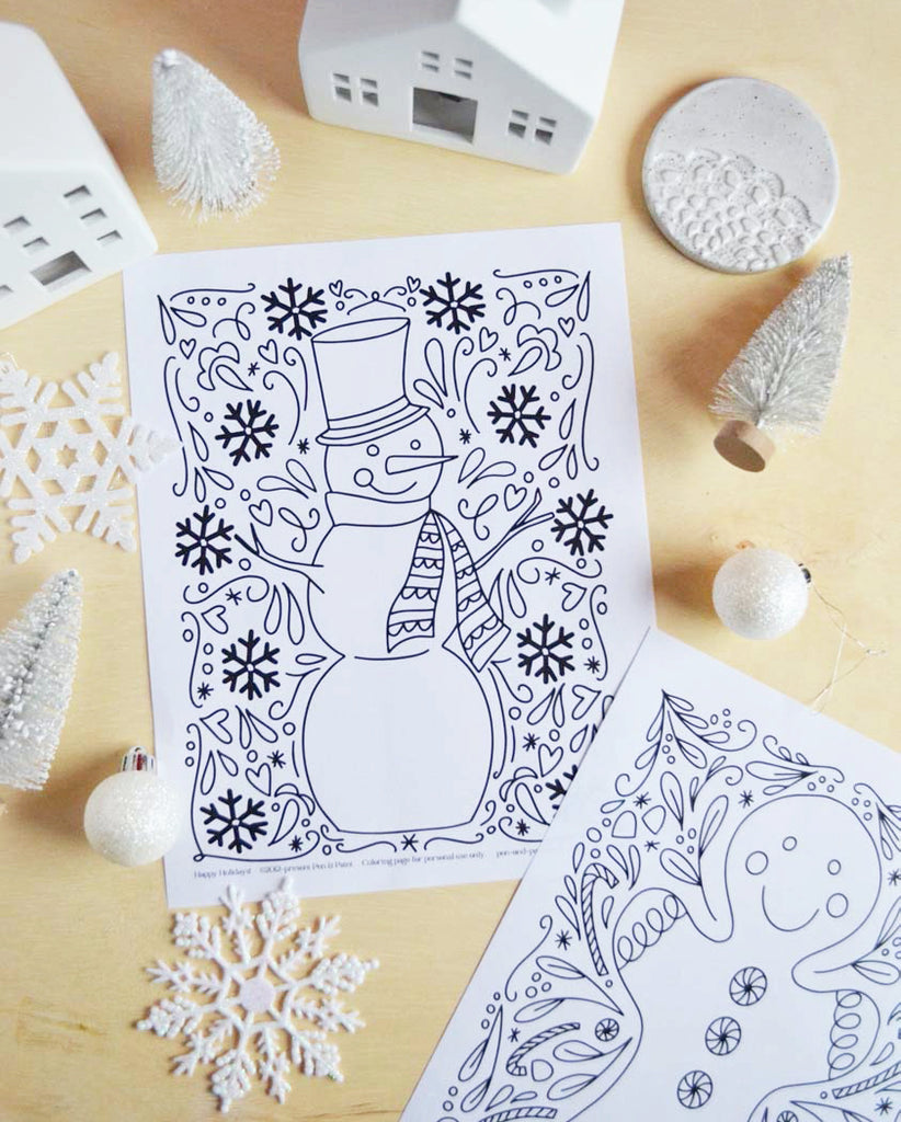 FREE Holiday Coloring Pages