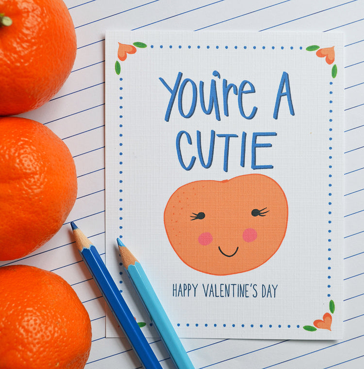Free Kid's Valentine Card Printable - You're a Cutie