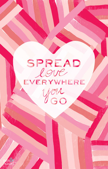February Free Lock Screen & Desktop Background – Pen & Paint