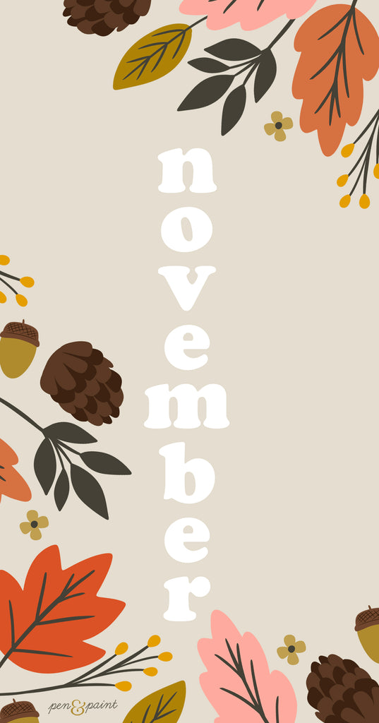 Free November Desktop Background and Phone Wallpaper