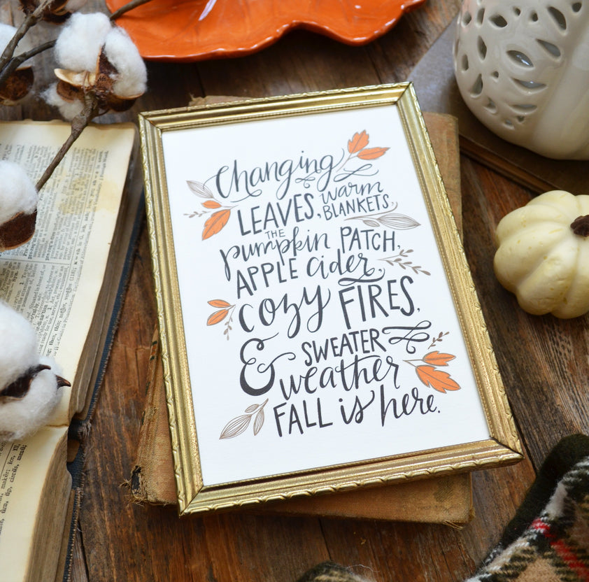 Fall is here Art Print – Pen & Paint