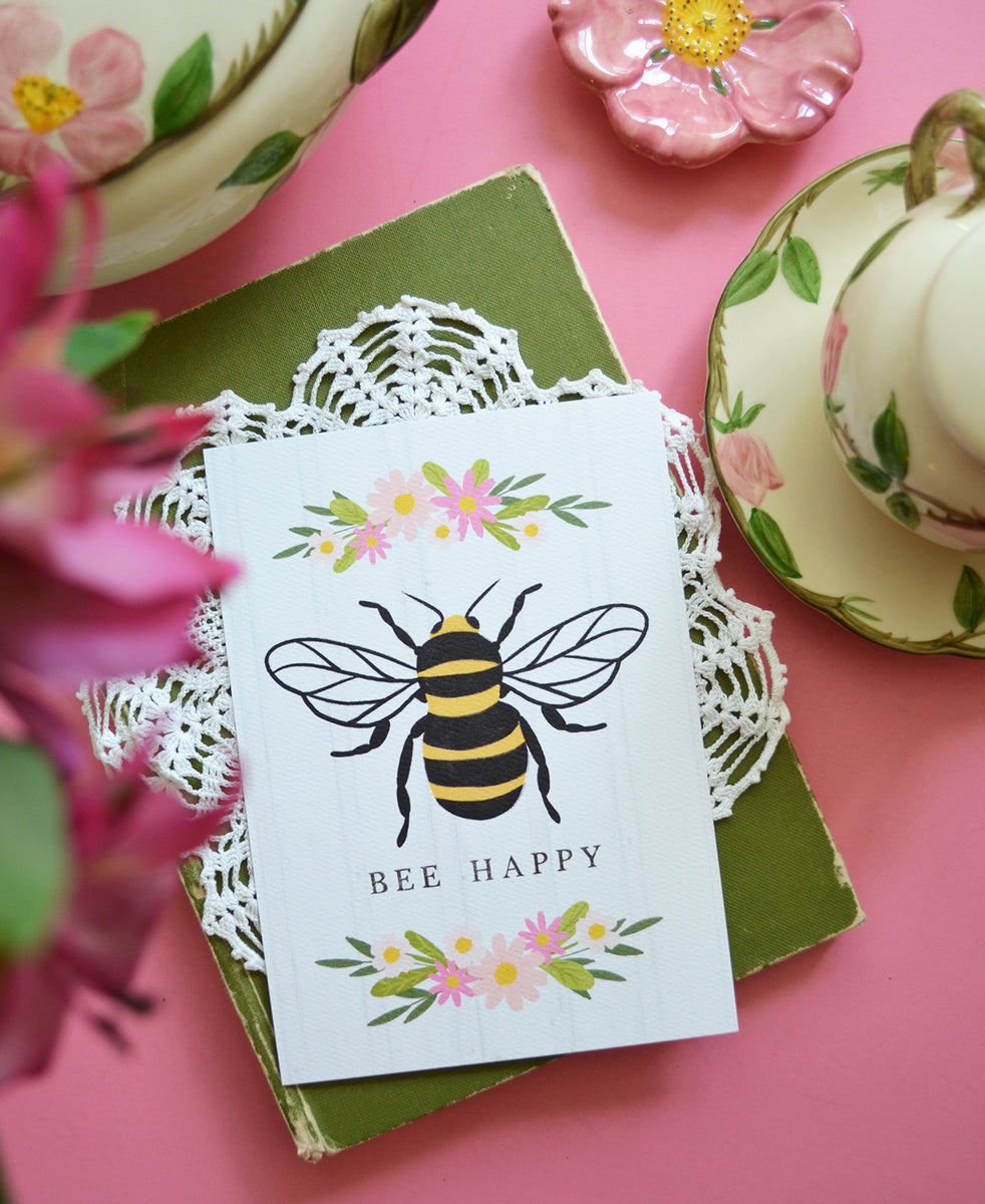 Bee Happy - art print – Pen & Paint