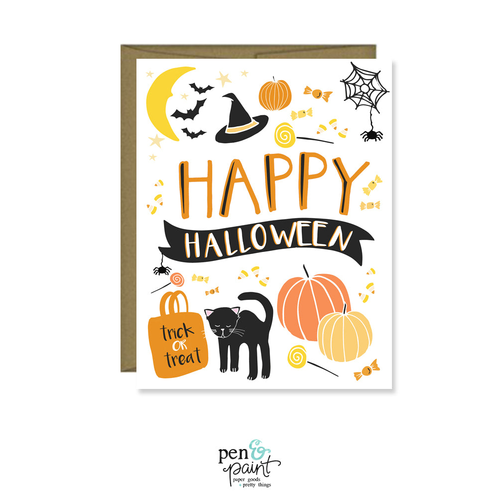 happy-halloween-card-pen-paint for Template Free Printable Halloween Cards Happy Halloween card – Pen & Paint for Template Free Printable Halloween Cards